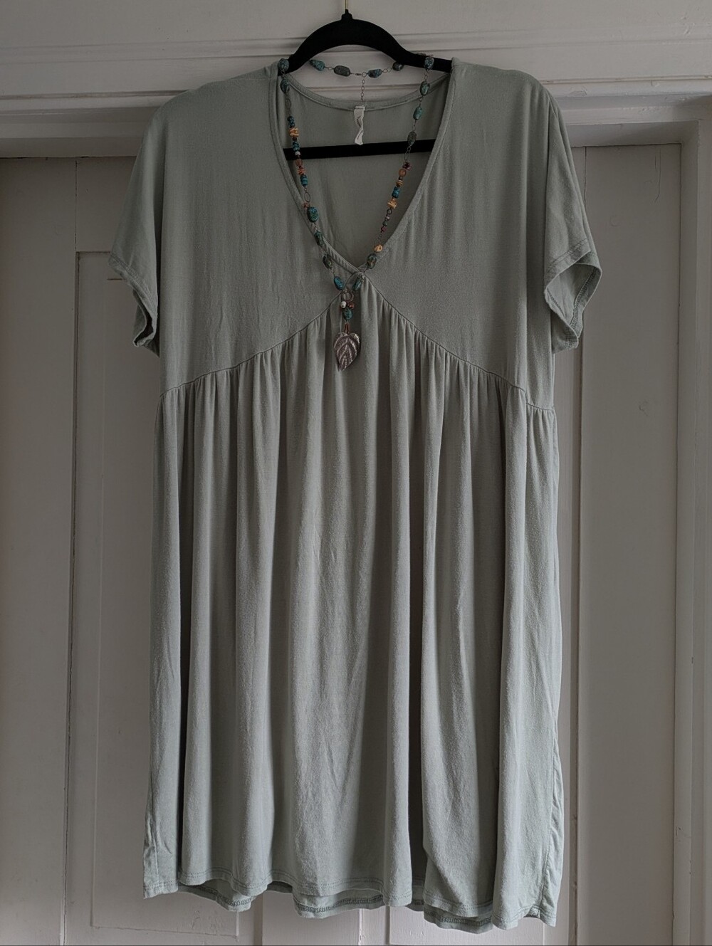 Boutique Sage Green Maternity Dress- M